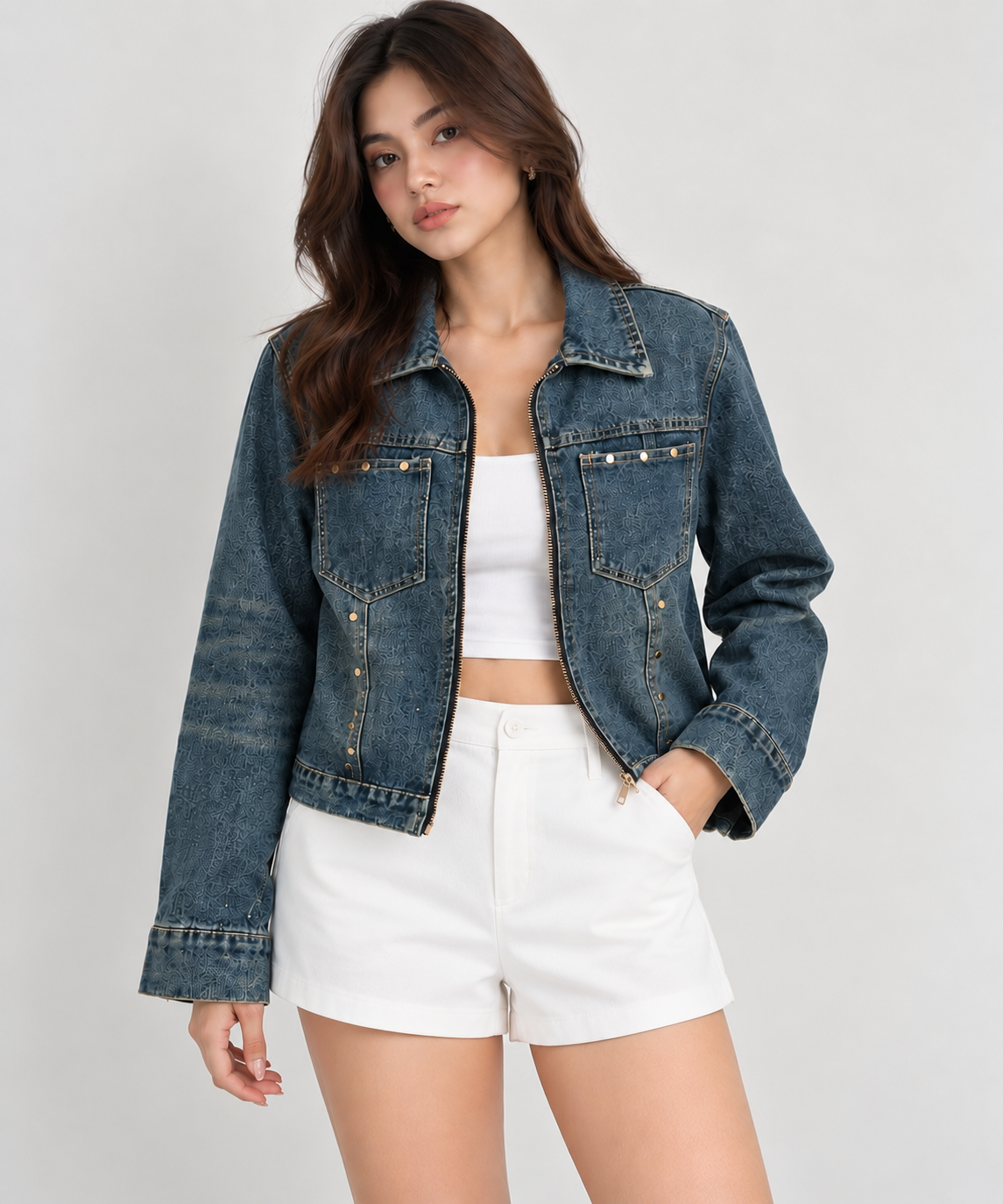 ELARA DENIM JACKET - 1