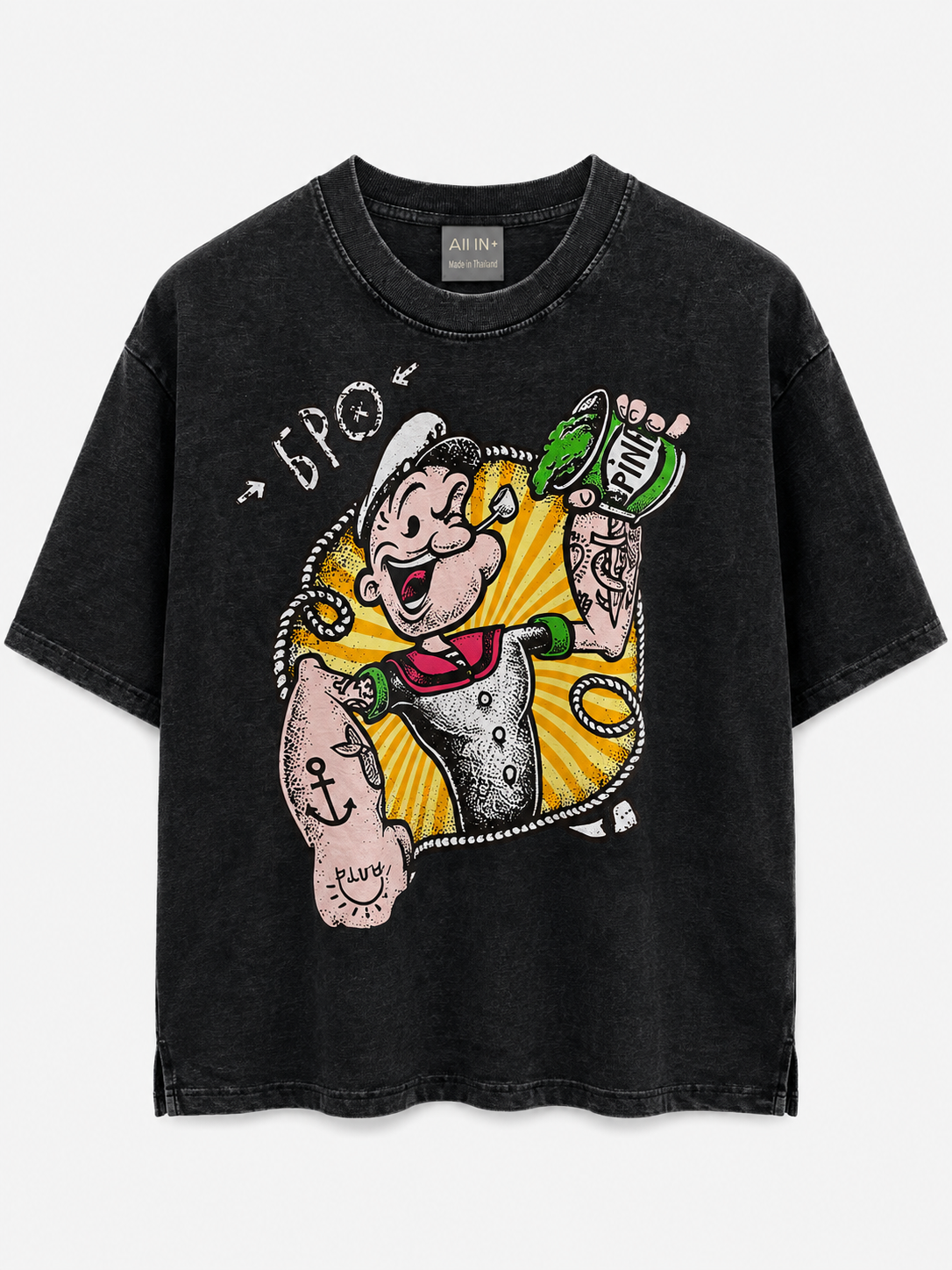 POPEYE WASHED T-SHIRT - 1
